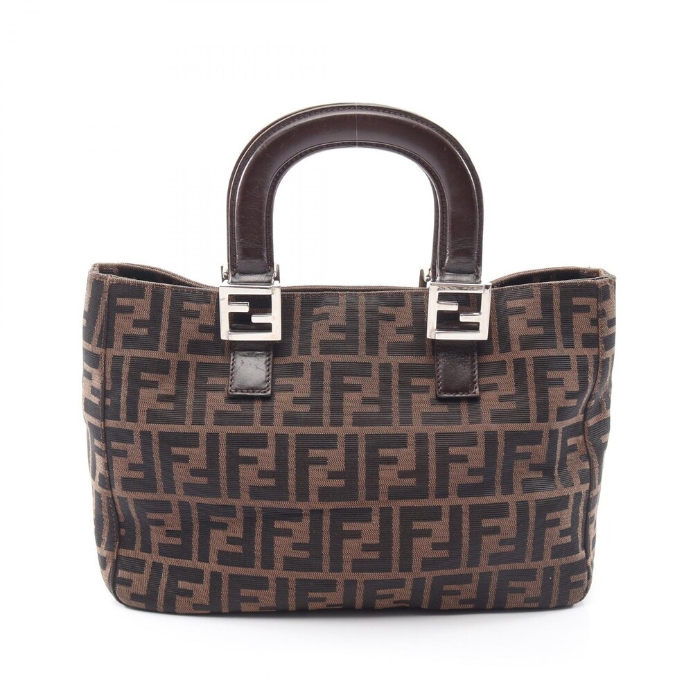 Fendi Zucca Tote Handbag Canvas Leather #362893F11B